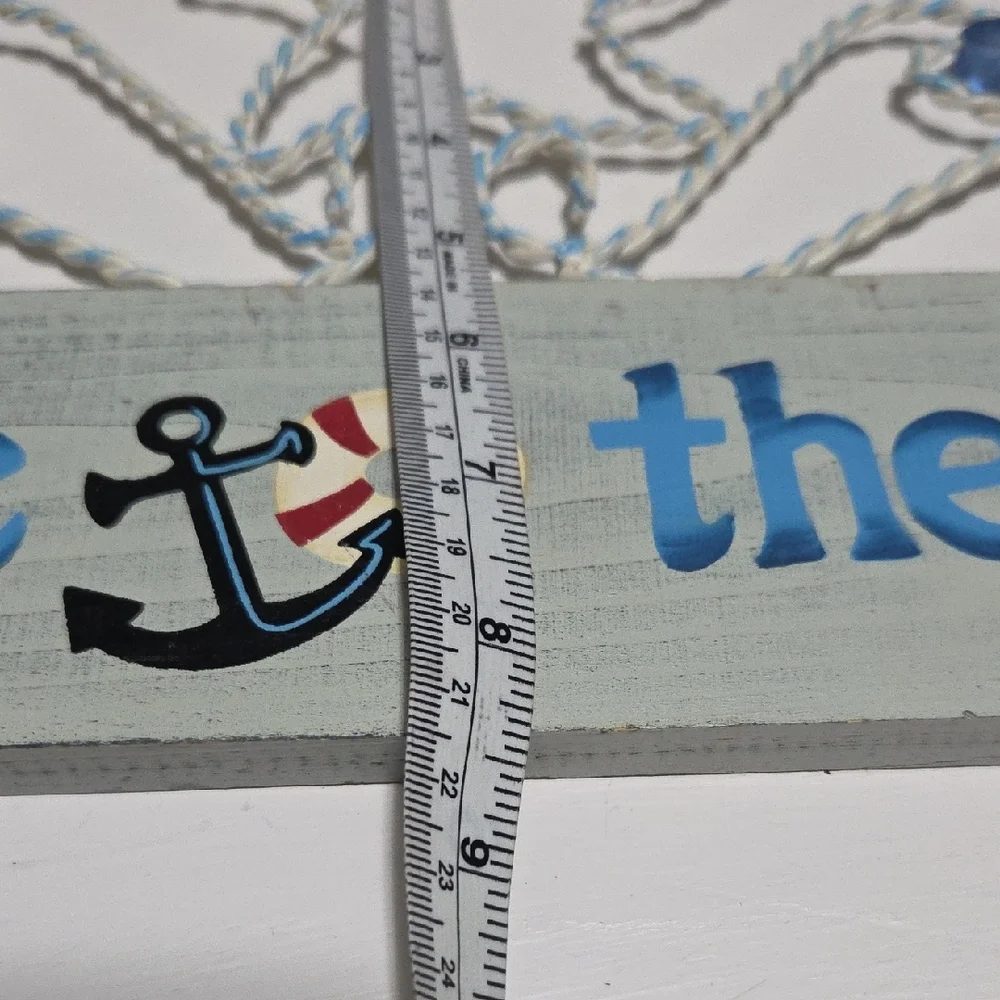 Wood And Metal Beach Sign